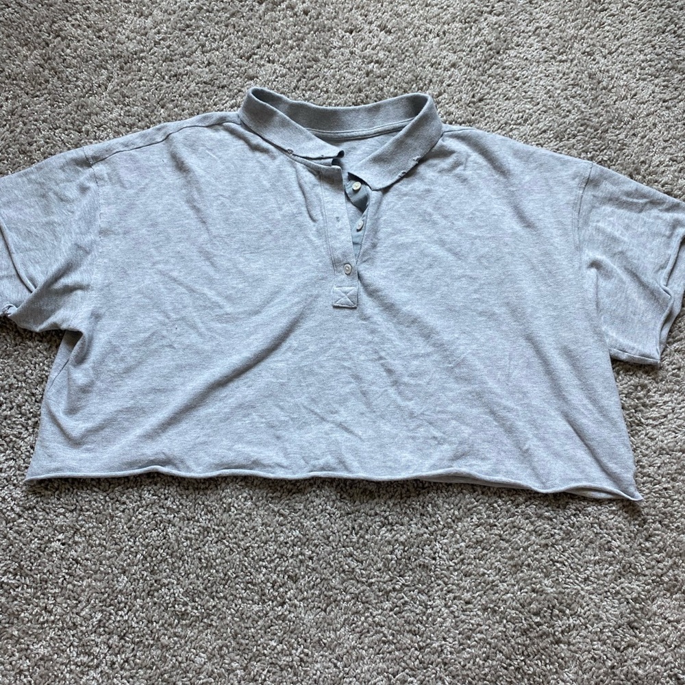 Grey crop top